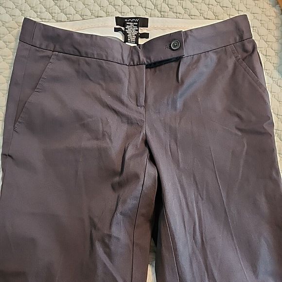 Body By Victoria Womens Dress Pants Flared The Kate Fit Gray Pockets VS Size 4 - Picture 13 of 14